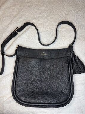 Kate Spade Black Pebbled Leather Crossbody Bag